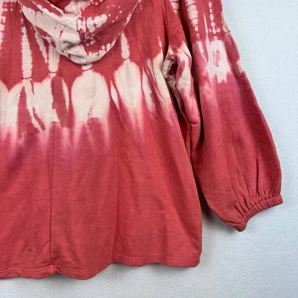 NWT LIVI by Lane Bryant Sweater 22/24 Tie Dye Hood Athleisure Lounge Beach 3X - Picture 11 of 12